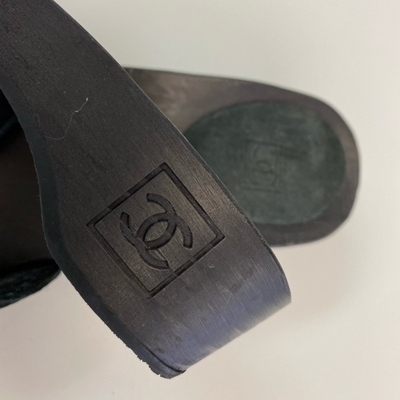 100% Auth chanel sandals sz37 - Picture 2 of 5